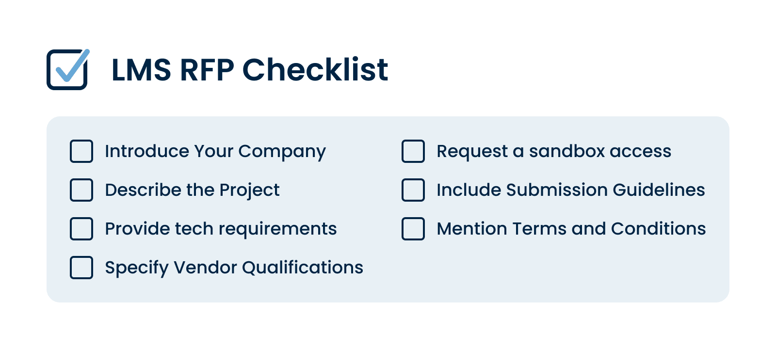 LMS RFP Checklist