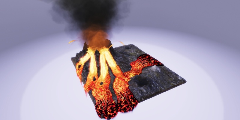 Volcano 3D Scenes Created for the US K-12 Education AristekSystems