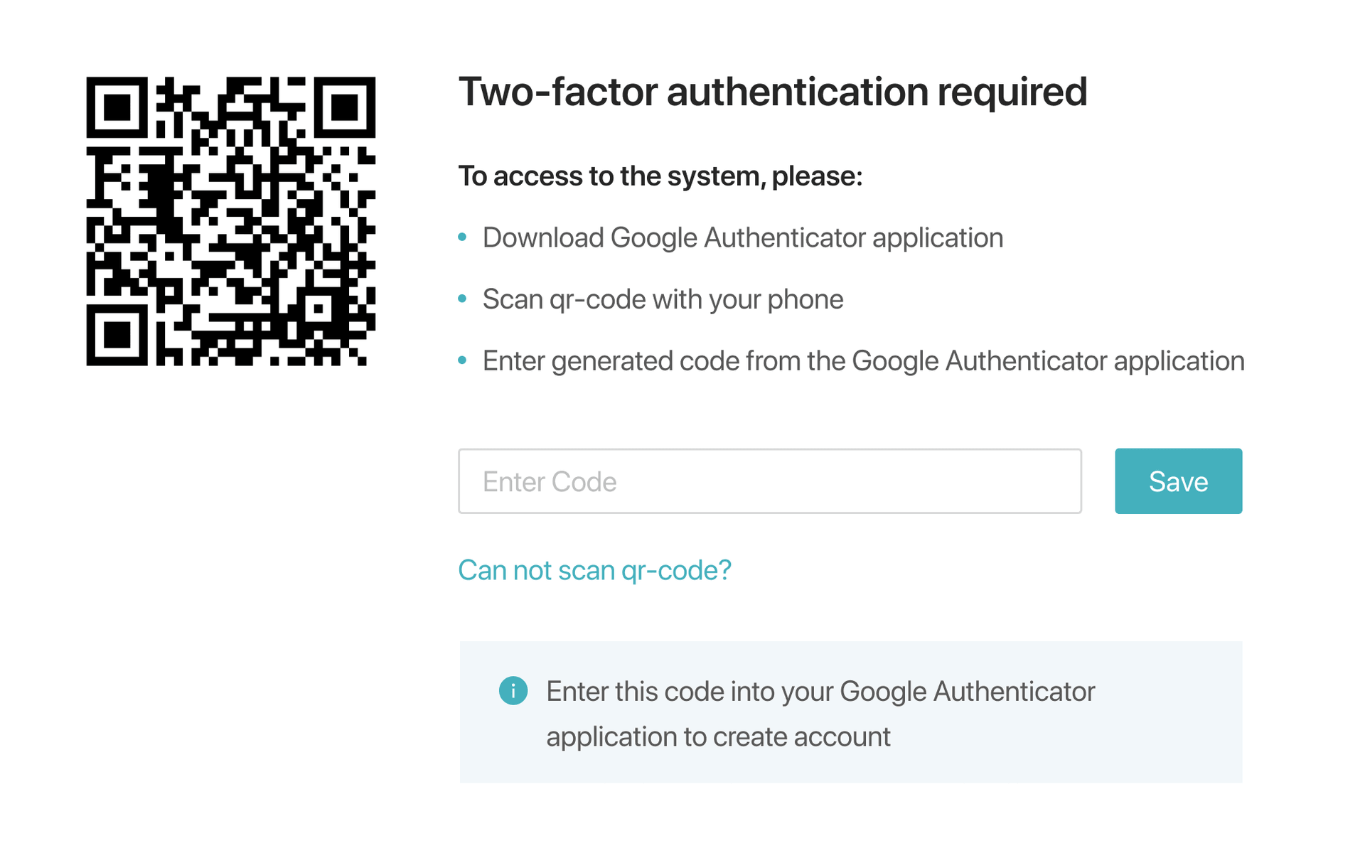 Screenshot of HIPAA Compliant Two-Factor Authentication in PHealth App from Aristek Systems. Avoiding HIPAA Fines.